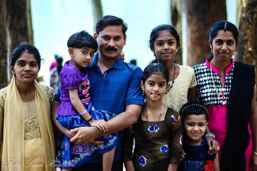 An Indian family that wanted to take selfies with us.