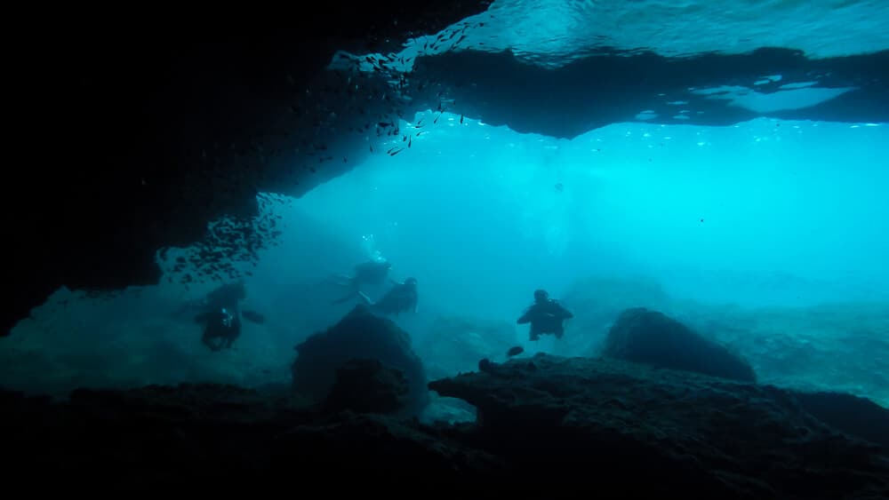 Ben diving around Phi Phi Island, Thailand