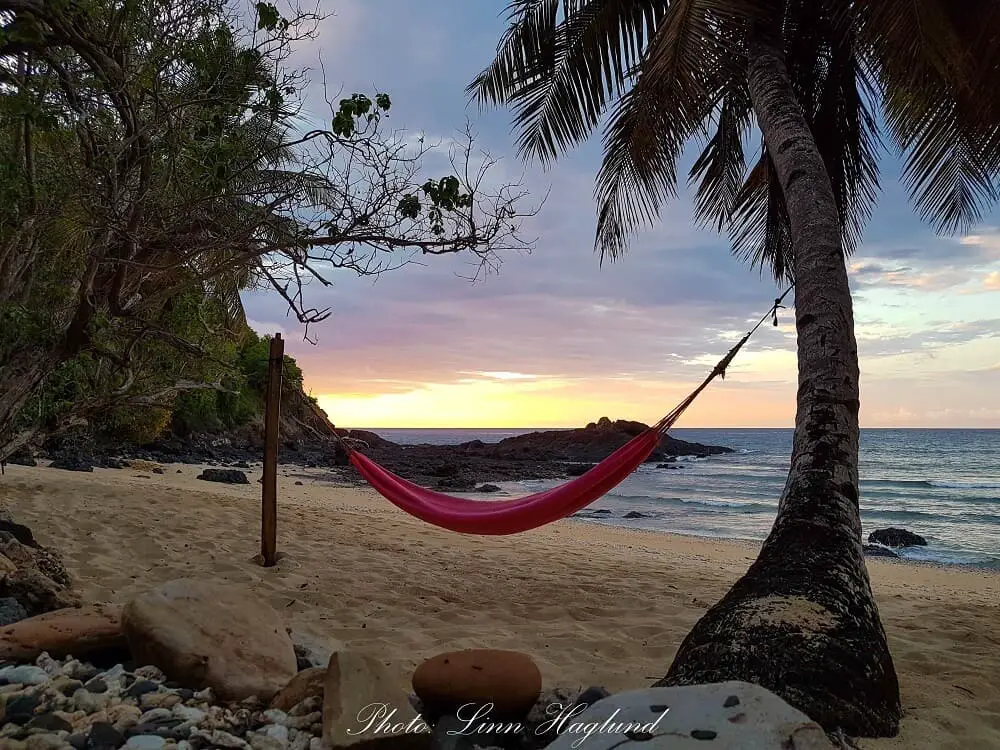 Benefits of sustainable tourism - the view of the beach from an eco-resort in Madagascar