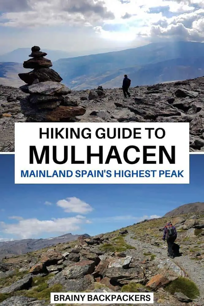 Are you planning to hike Mulhacen, the highest peak in mainland Spain? Here is your complete Mulhacen hiking guide with everything you need to know. #hiking #hike #responsibletourism #outdoors #activity #brainybackpackers #europe #spain #andalucia #andalusia #southernspain #dayhike