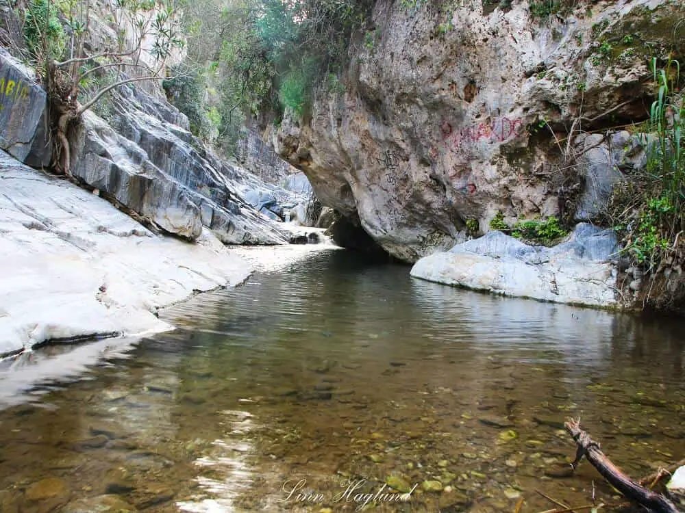 The last pool before the climbing starts