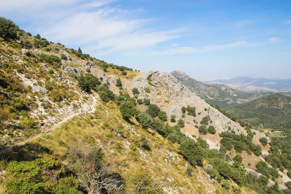 Hiking the Pinzapar route in Grazalema. You need a permit to do the hike.