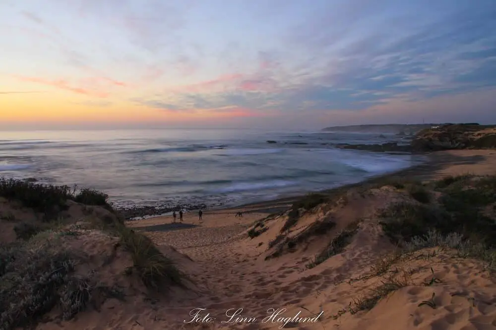 Sunset at a beach in Portugal