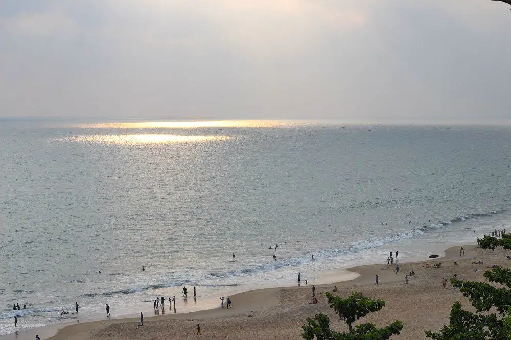 The view of Varkala beach