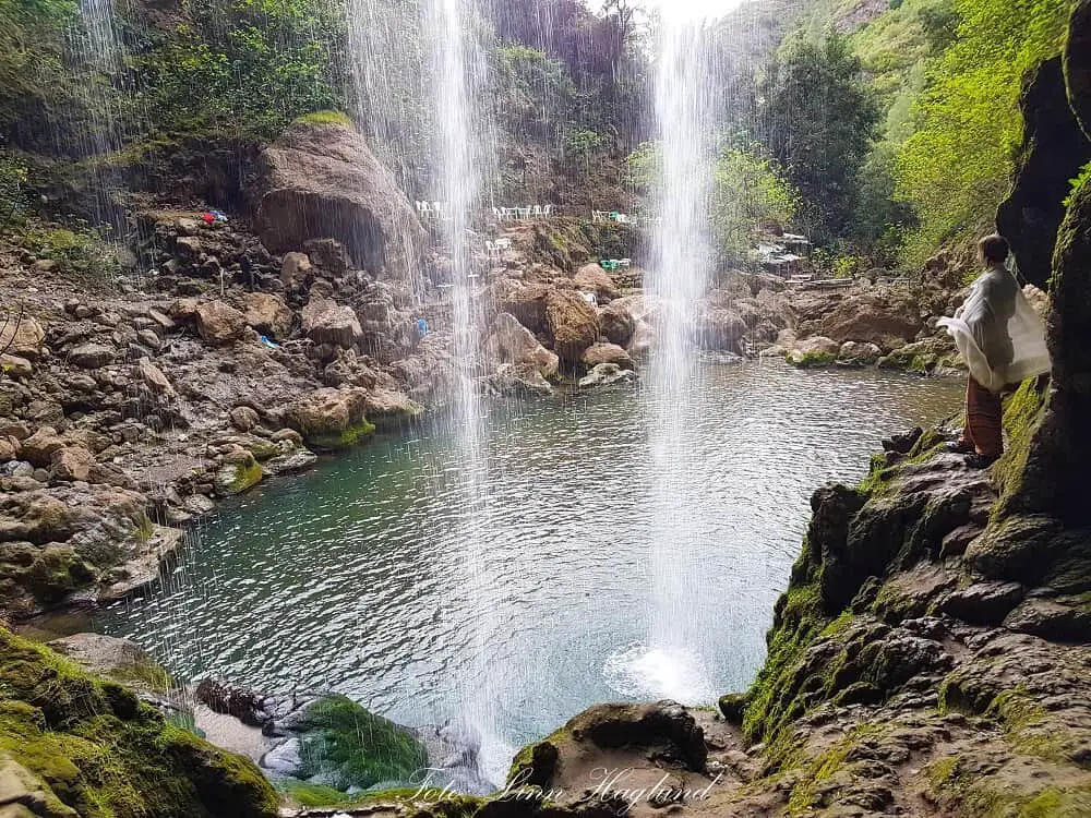 Behind Akchour waterfall