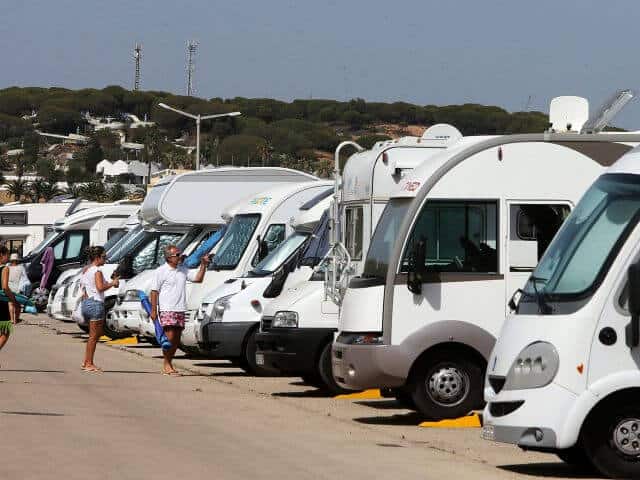 Algarve in Portugal is packed with motorhomes