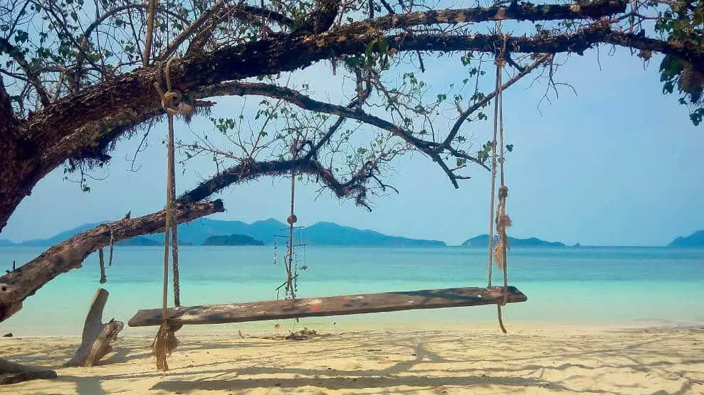 A swing on the beach in Koh Wai