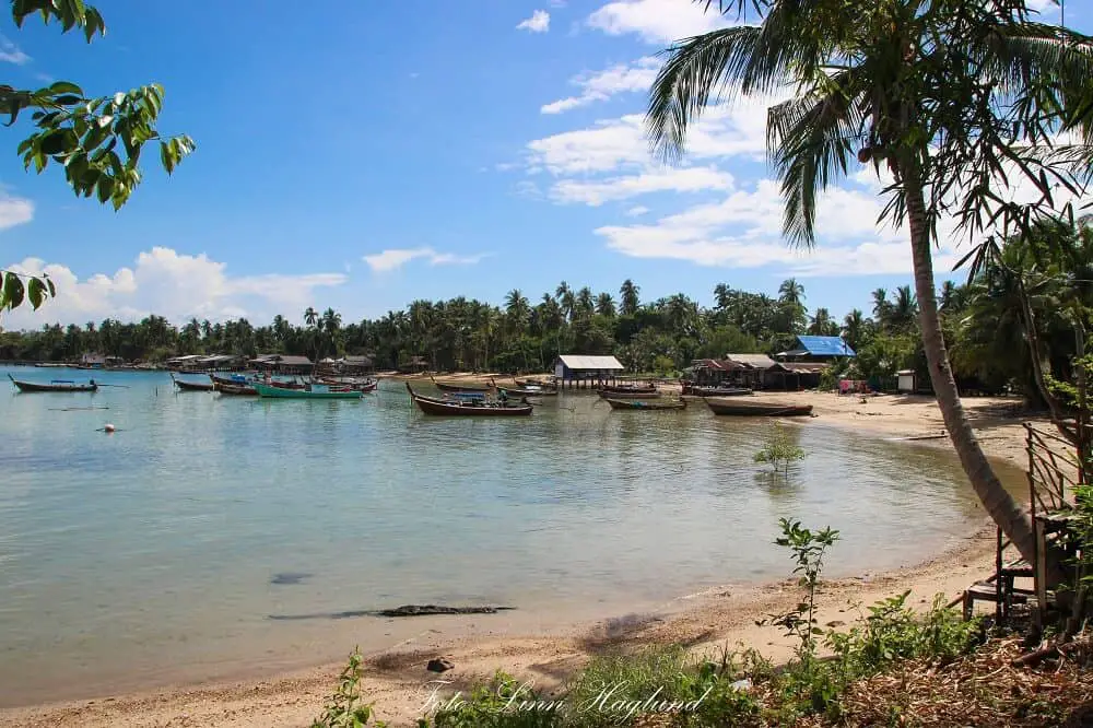 Longtail boats on the beach