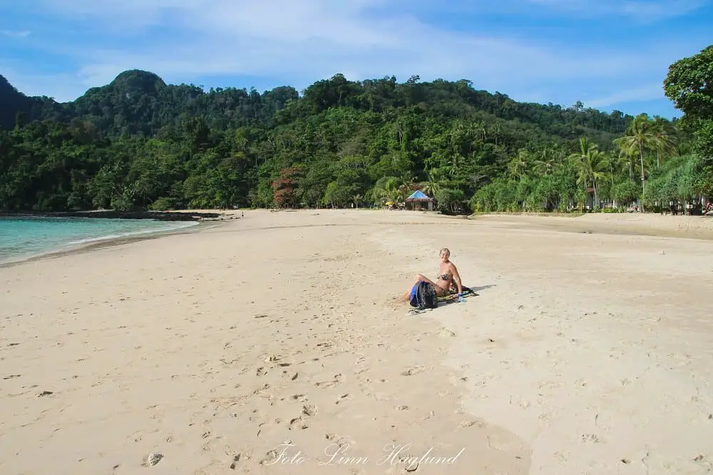 Me on the empty beach in Koh Mook