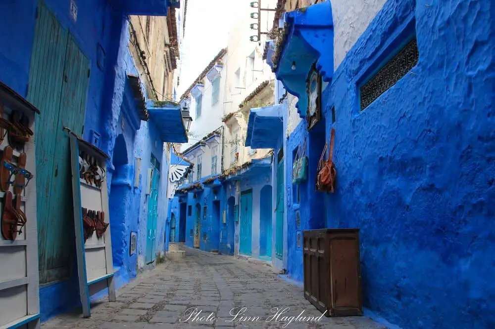 An empty street in Chefchaouen