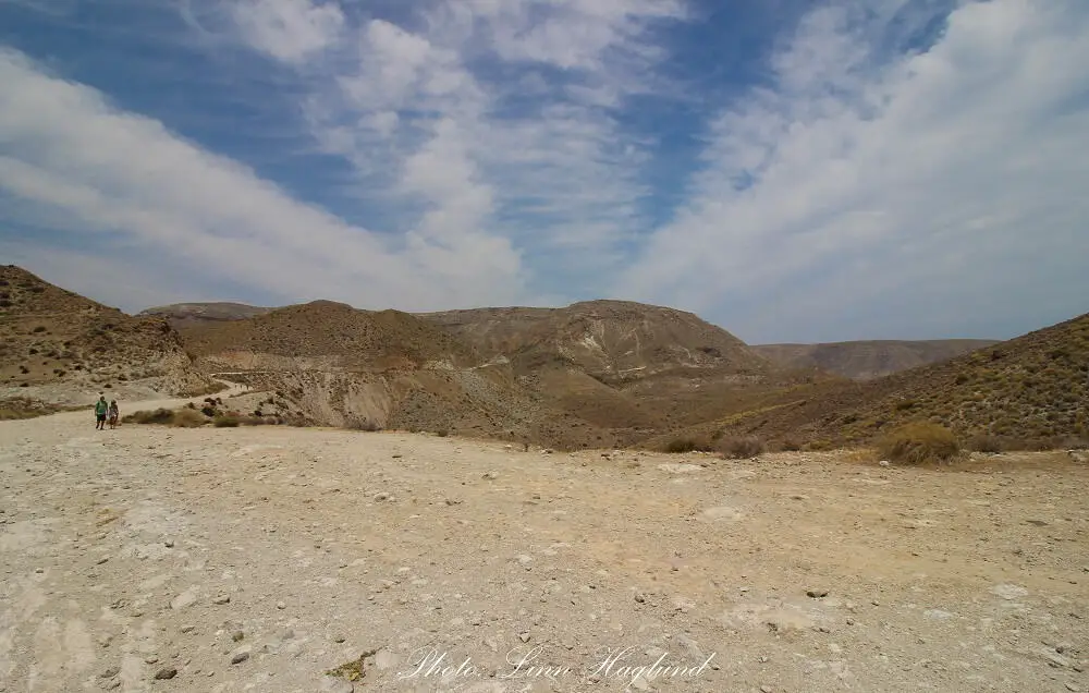 The dirt road leading to the trek to Cala de San Pedro