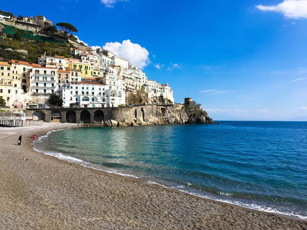 The beach in Amalfi