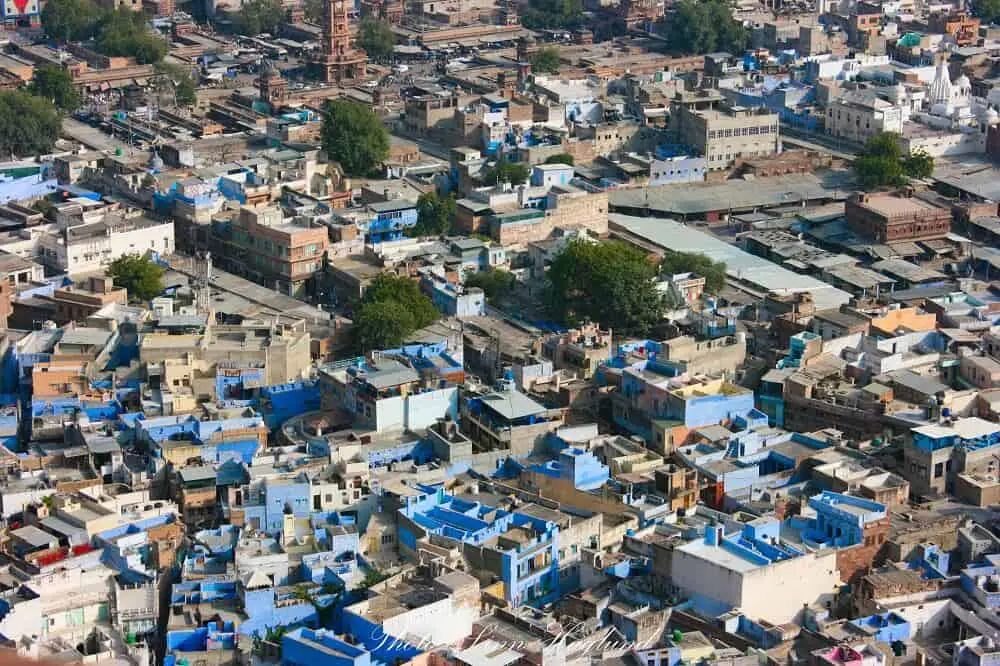 The Blue City of Jodhpur from above