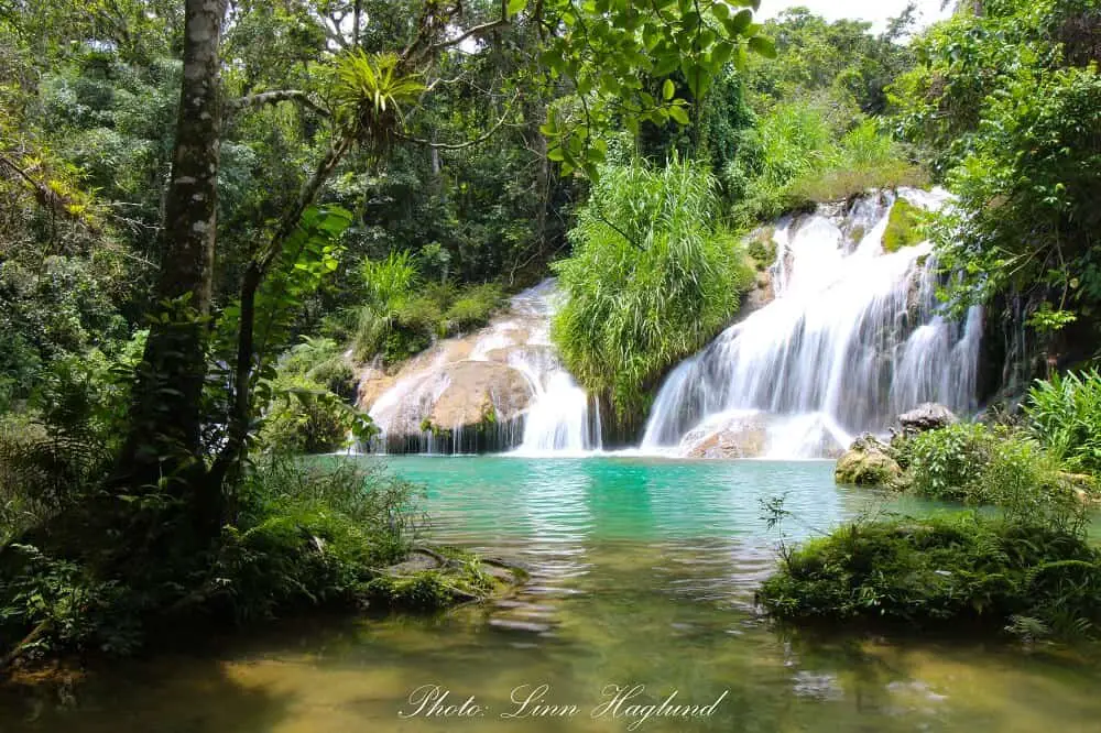 The top pool at El Nicho waterfalls is absolutely breathtaking