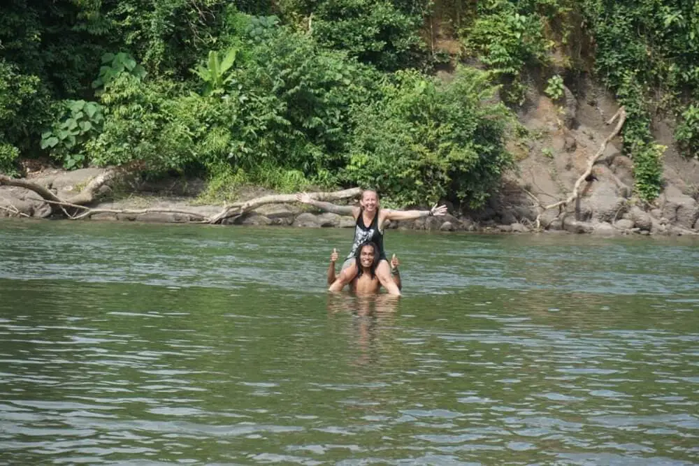 Agung and Carly at River