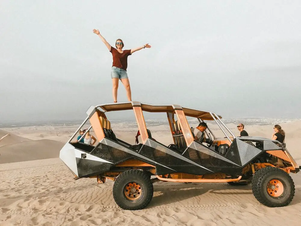 Sand dune buggies in Huacachina, Peru