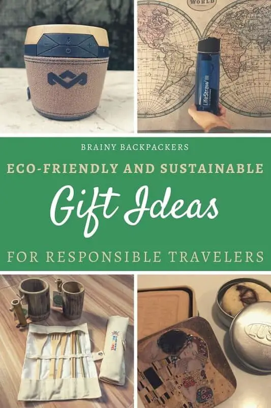 Are you looking for the perfect eco-friendly gift idea for a traveler? This is a list of sustainable gifts recommended by travelers. #ecofriendlygifts #sustainablegifts #brainybackpackers #responsibletourism #sustainability #environmentalfriendlygiftideas #travelitems #eartfriendlygifts