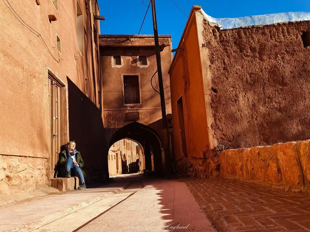 One of the main streets through Abyaneh village in Iran