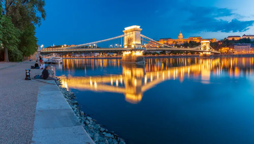 Budapest Chain Bridge by night - Photo by Adam Marot Behind Budapest