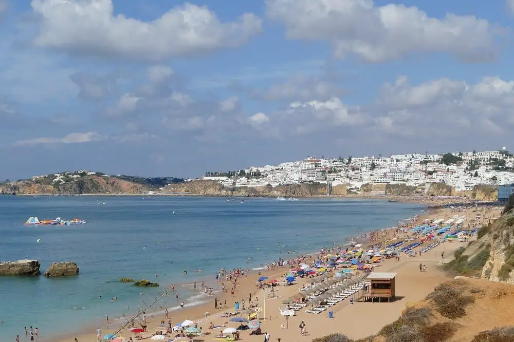 Albufeira beach shoul dbe on your Algarve road trip itinerary