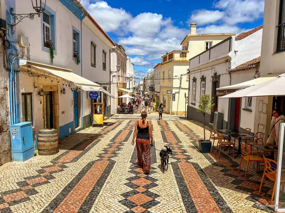 Pedestrian street in Lagos Portugal.