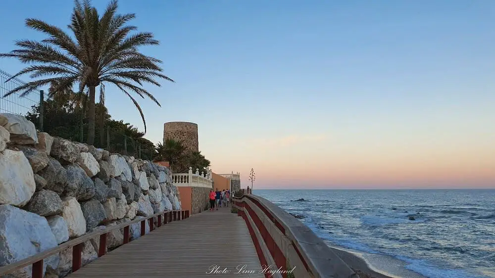 Among the best things to do in Mijas Costa is to walk the La Cala de Mijas Boardwalk