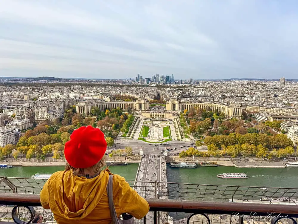 Views from the Eiffel Tower in Paris.