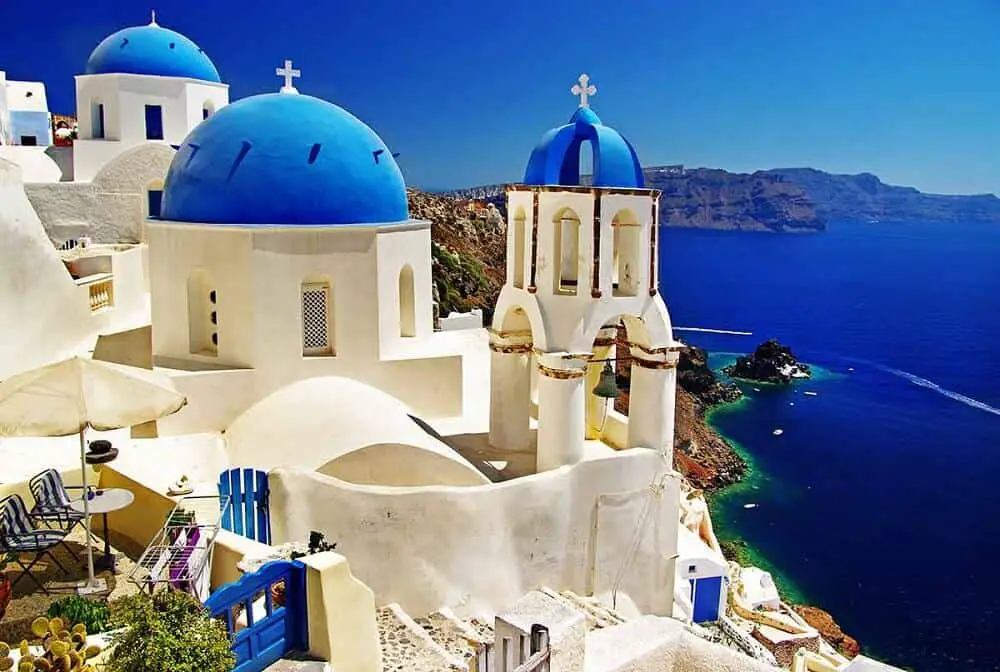 Santorini is one of the  best places for winter sun in Europe