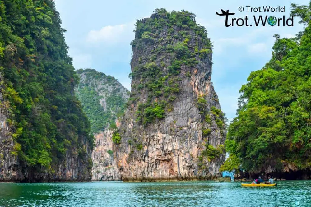 Canoeing in Phang Nga Bay Thailand