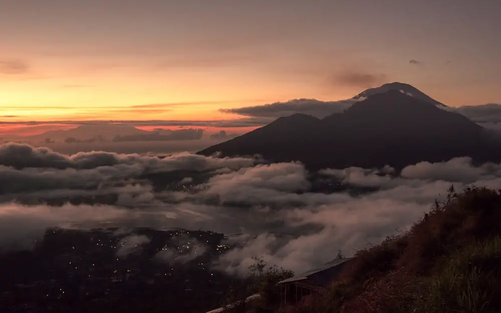 Sunrise from Mount Batur in Bali