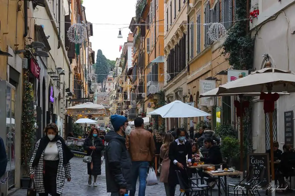 Christmas street in Rome