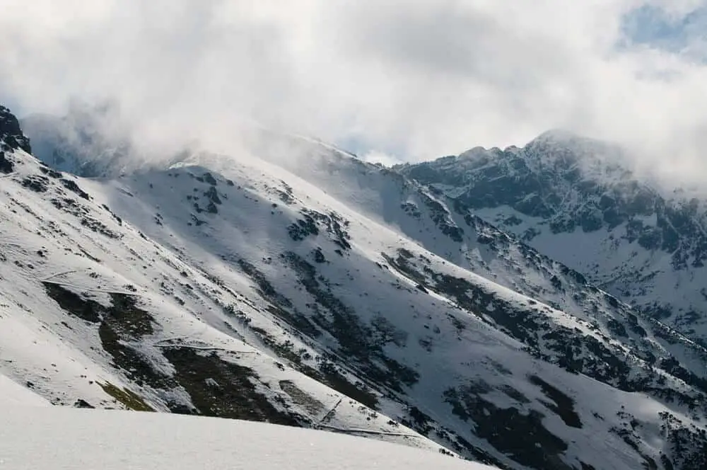 Tatra mountains during winter in Poland