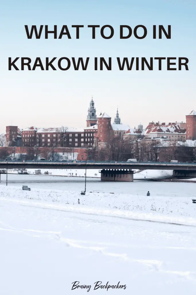 are you considering to visit Krakow in winter? Poland in winter is amazing and a Krakow winter break is an amazing experience. Find all the best things to do in Krakow during winter like Christmas markets, salt mines, cute underground cellar bars, and try quirky local drinks. Winter is also a good time to visit Auschwitz concentration camp. Here is all you need to know to have a memorable trip to Krakow Poland. #travel #europetravel