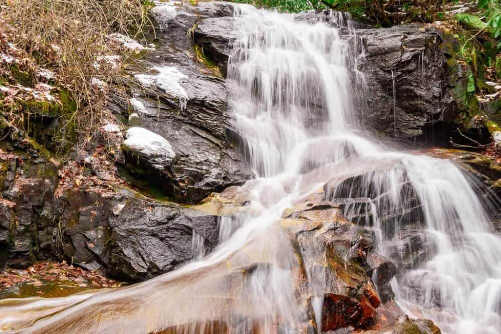 Hiking in Brevard NC to Log Hollow Falls