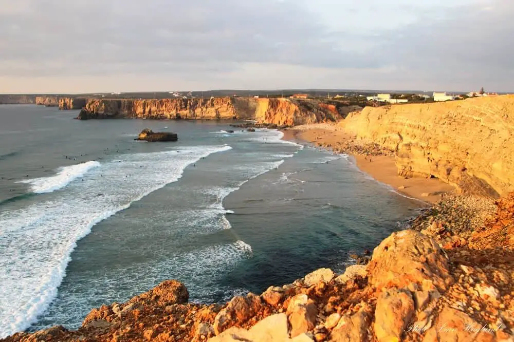 Sagres is one of the most relaxed Algarve towns yet the cliffs are popular