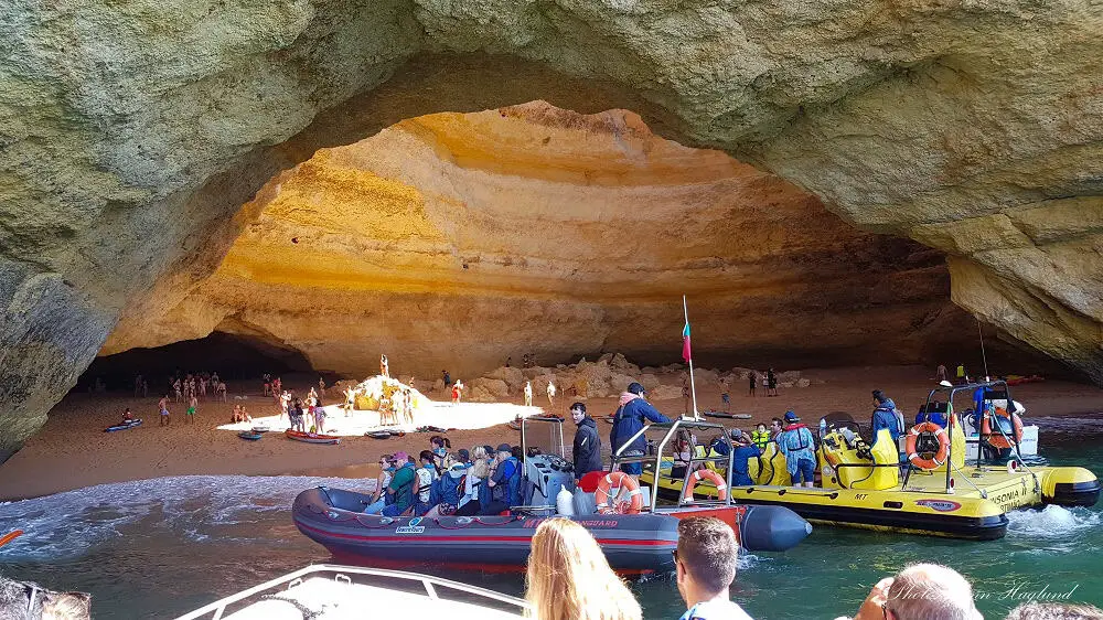 Benagil Cave on a boat trip.