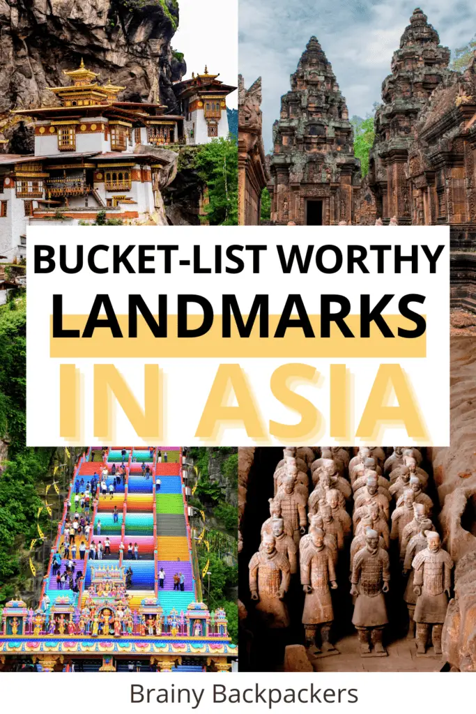 Planning a trip to Asia and not sure where to start? Here are some of the prettiest and most incredible landmarks in Asia from the Middle East landmarks to Southeast Asia in the east. Manmade landmarks and natural landmarks you have to see to believe they're for real.