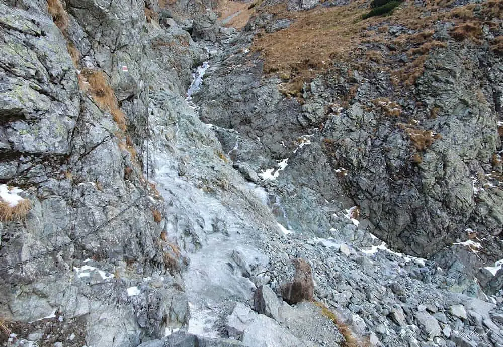 Icy path in the High Tatras