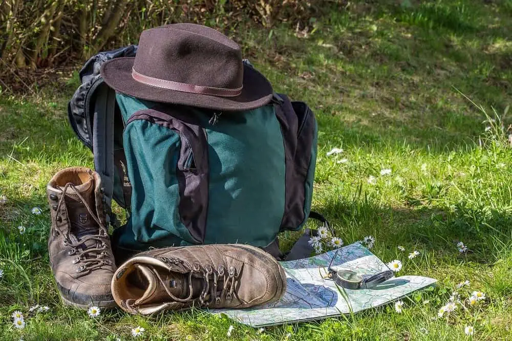 Travel gear and a map