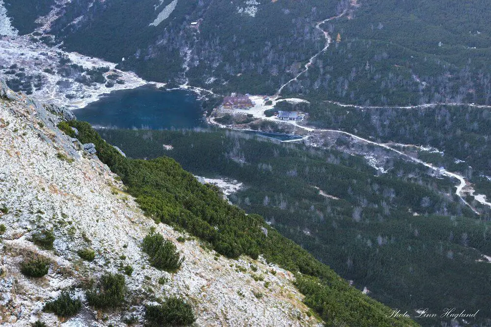 Zelene Pleso Slovakia seen from above