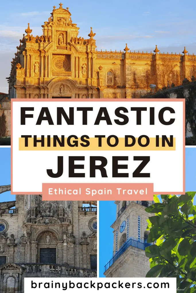 Beautiful cathedral, monastery, and clock tower, which are som of the best things to do in Jerez de la Frontera.