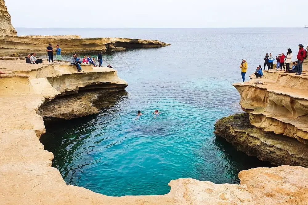 Malta winter weather allows swimming