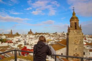 Me looking out on the town of Carmona, Seville, Spain.