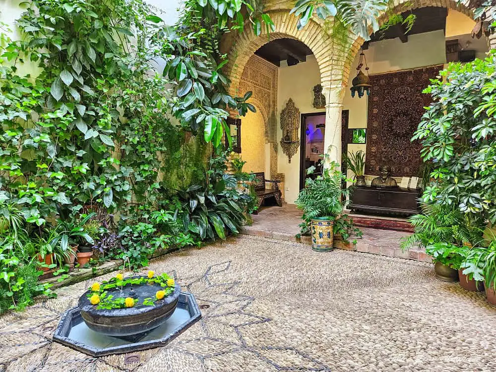 A beautiful coutyard in Casa Andalusí Cordoba.