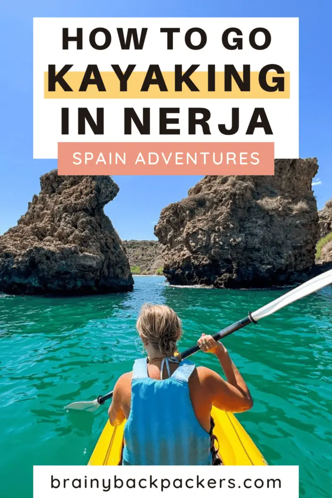 Me kayaking in Nerja Spain.