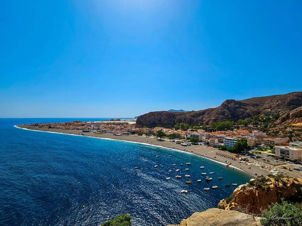 View of the beach in Calahonda, Granada in southern Spain.