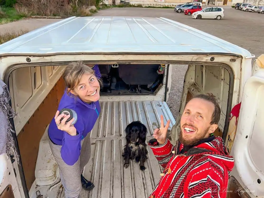 living in a van with a dog