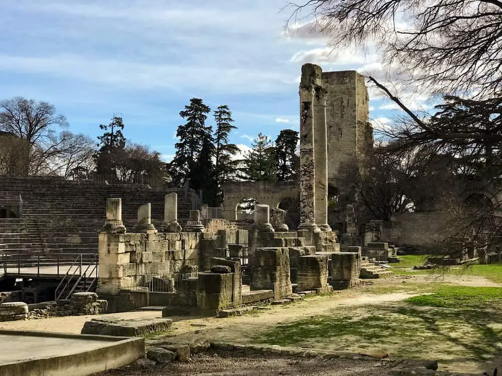 winter France - Ales ruins