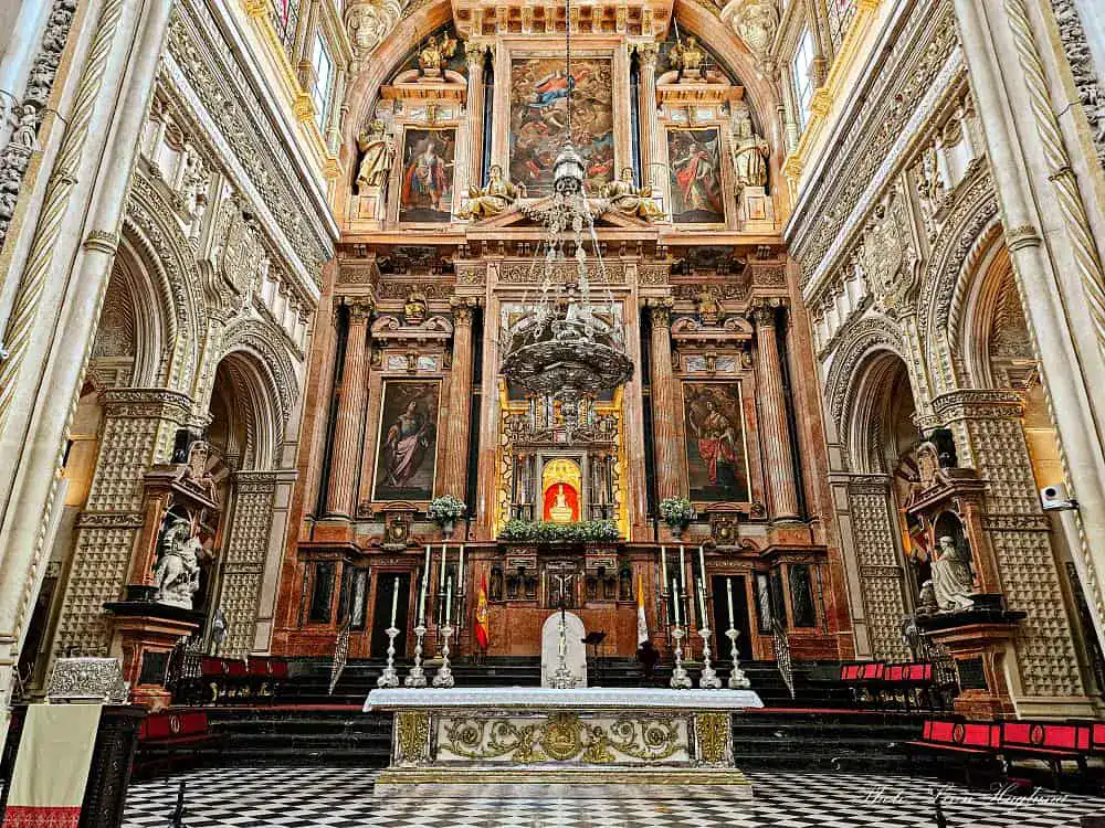 The main altarpiece in the Mosque-Cathedral