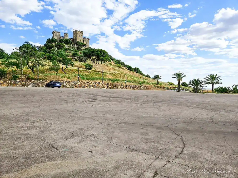 Parking area below Almodovar castle